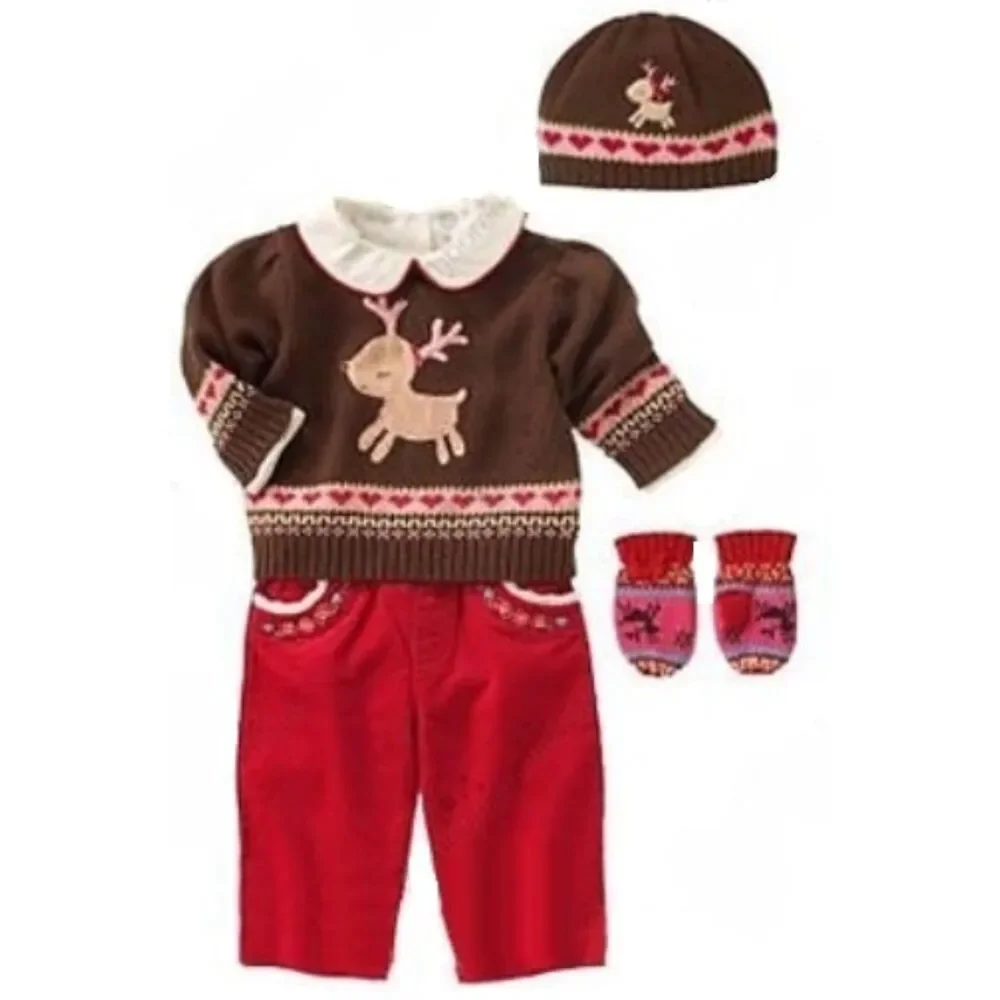 NEW Gymboree baby girl pants 12-18 holiday red pull on velvet embroidered heart